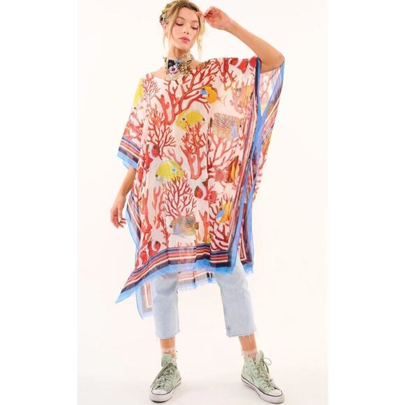 Aratta SEA OF BELIEF HAND EMBELLISHED TUNIC - Picture 1 of 2